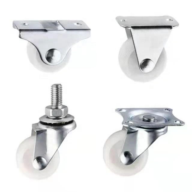 White 1 1.25 1.5 2 2.5 3 Inch Small Pp Polypropylene Furniture Caster Wheel 1