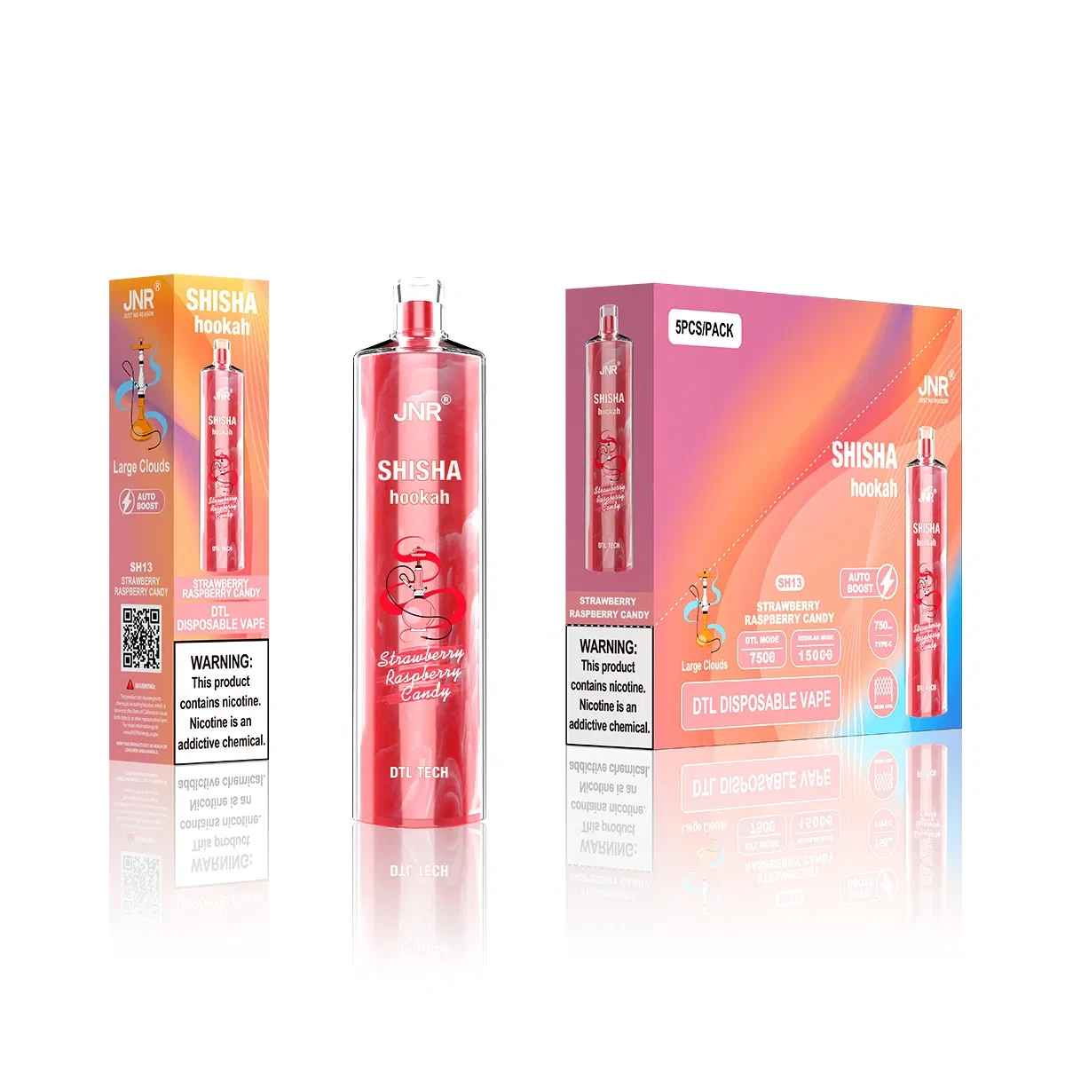 EU Warehouse Original J-N-R Shisha Hookah Pen Style 15000 Puffs Mouth to Lung Puff Bar Flavors Razz Randm Tornado Vape - Wholesale I Vape and Alien 1