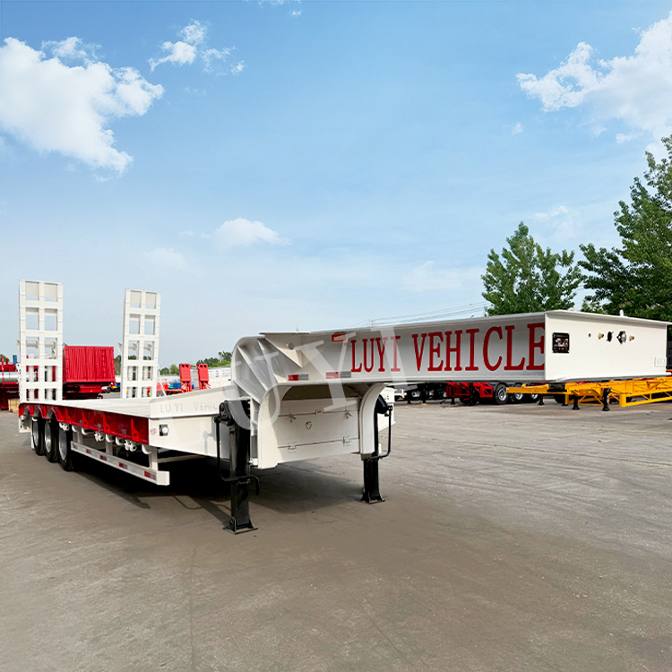 30TON -120TON ثقيلة منخفضة السرير LOWI SEMI مقطورة 1