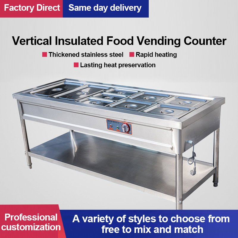 Fabricant de table de buffet plus réchauffeur de nourriture commerciale en acier inoxydable