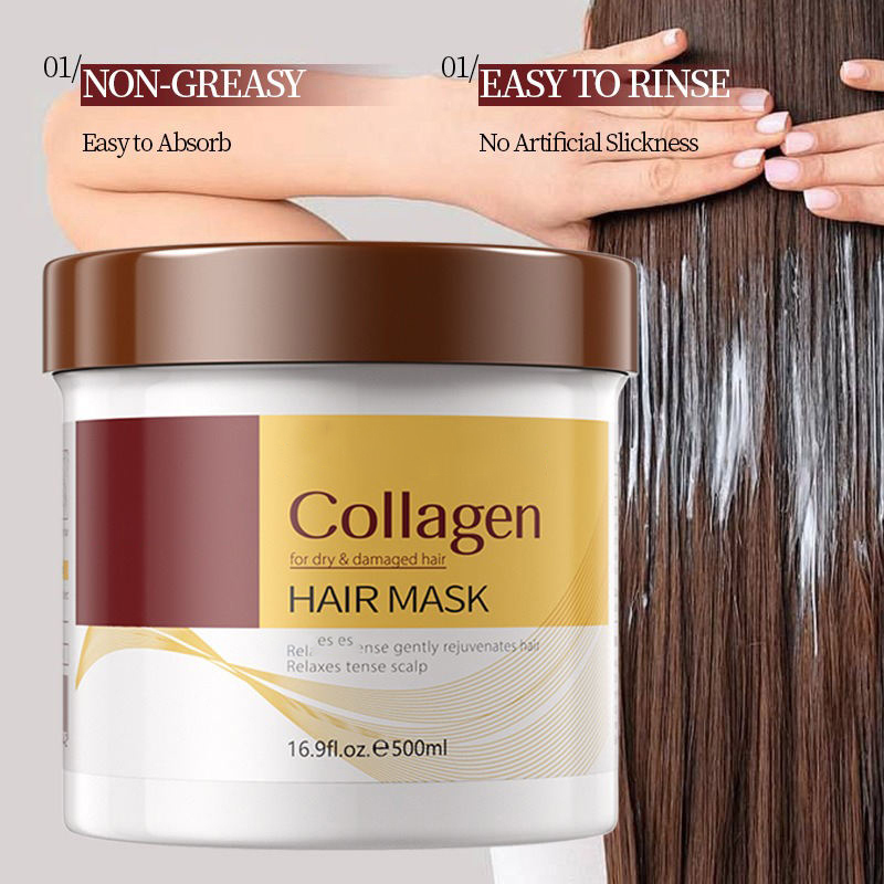 Mascarilla capilar de aceite de coco al por mayor. Tratamiento de acondicionamiento profundo con aceite de coco virgen extra para cabello seco, dañado y teñido. 1