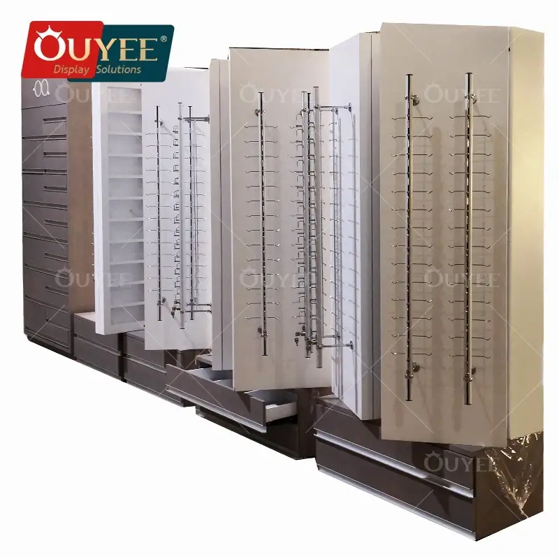 خزانة عرض نظارات قابلة للقفل مثبتة على الحائط لتخزين النظارات 1