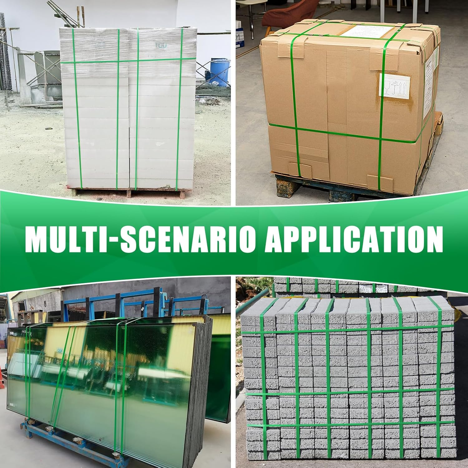 Reggia per imballaggio manuale in PP di alta qualità, verde, per uso industriale, dimensioni personalizzabili 7