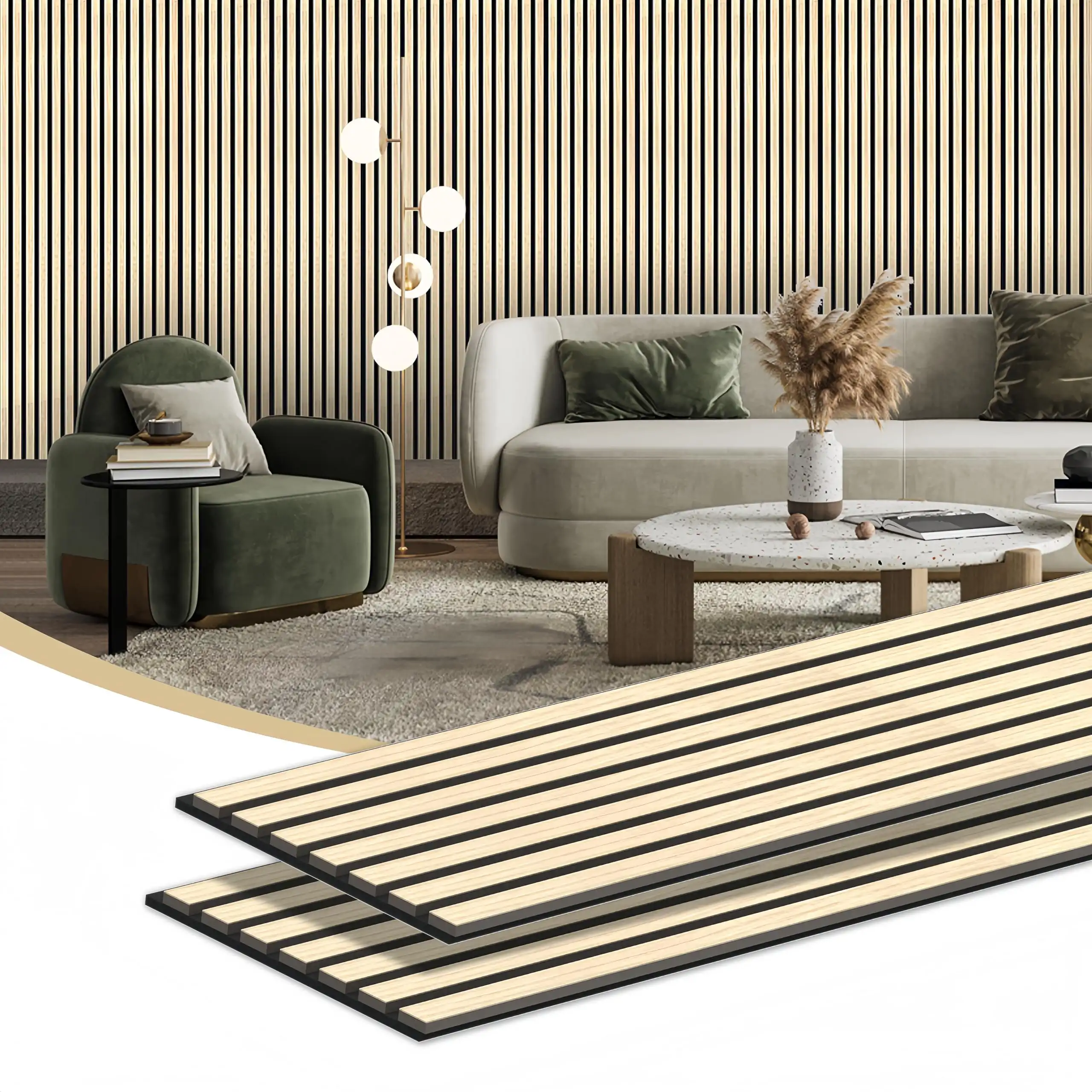 Akupanels Acoustic Wood Panels - Soundproofing & Noise Reduction Wall Tiles 1