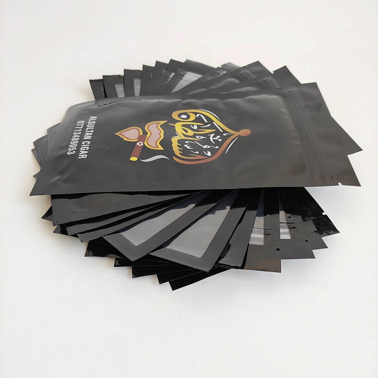 Sachet individuel de sachet pour cigare en plastique personnalisé pour feuilles à rouler le tabac à fumer 6
