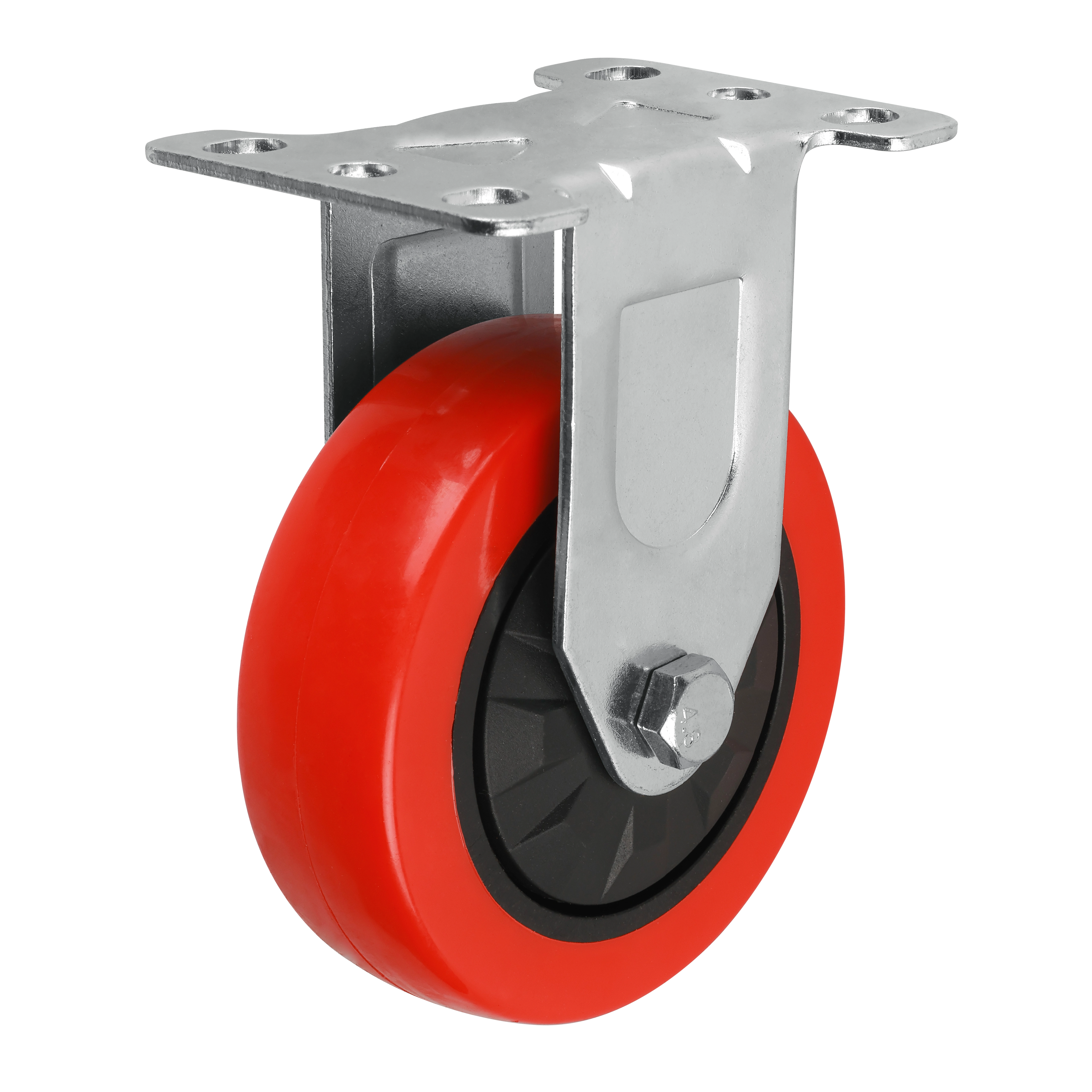 4 Medium Duty Caster,Pvc Wheel With Double Ball Bearing Swivel 1