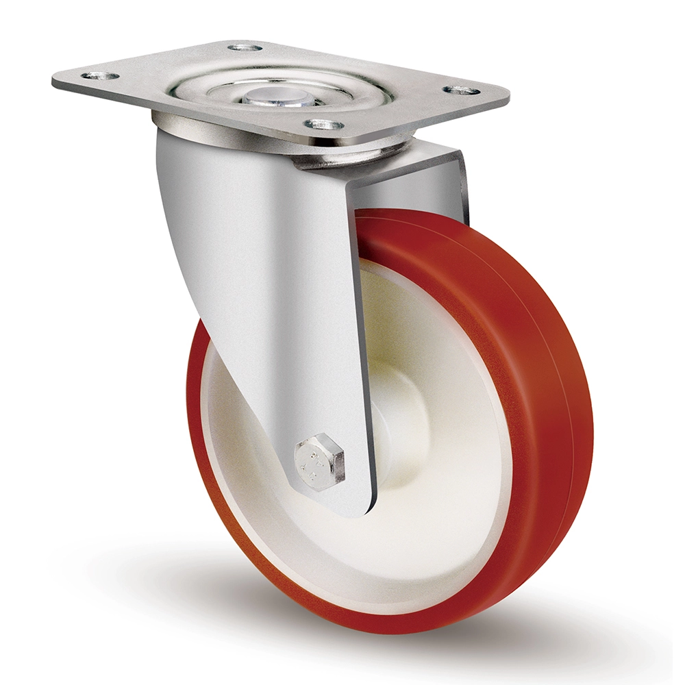 Professional Heavy Duty Red Casters Top Plate Fixing Swivel Caster Wheels 1