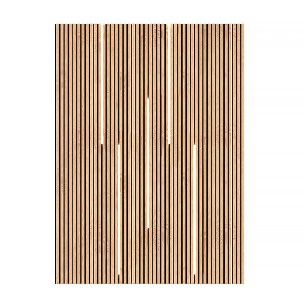 Akupanel Wood Slat Acoustic Wall Panels Sound Absorbing with LED Light 1