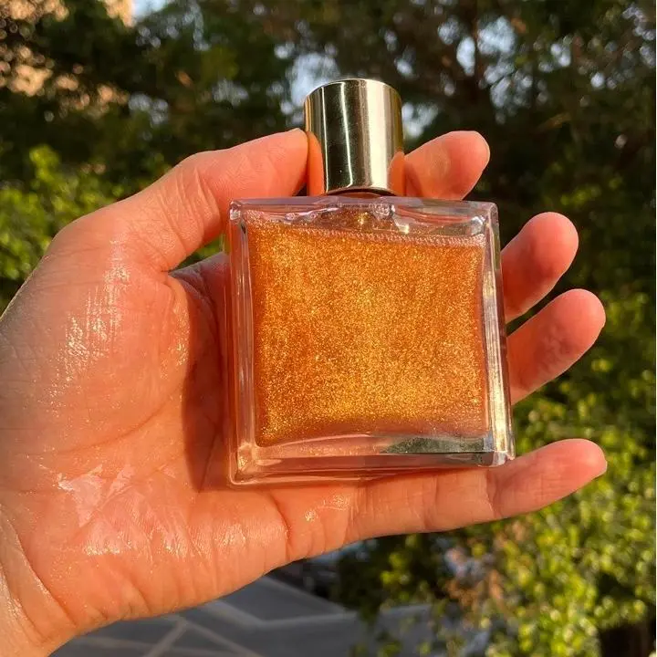 MLM-косметика под собственной торговой маркой: экологичное увлажняющее масло для тела, парфюмерная композиция для кожи, свежий аромат, сияние, блестки, блестящий жидкий хайлайтер. 1