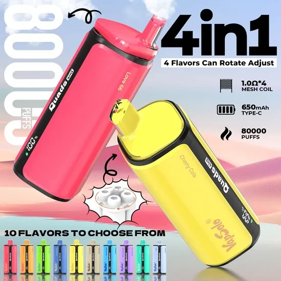 Vapsolo 80K Puff Ecig Disposable Vape Puff Bar 80000 Puffs 4in1 Quads 1
