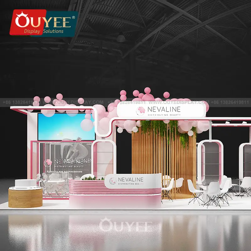 Mobiliário para estande de exposição em feiras comerciais com LED 1