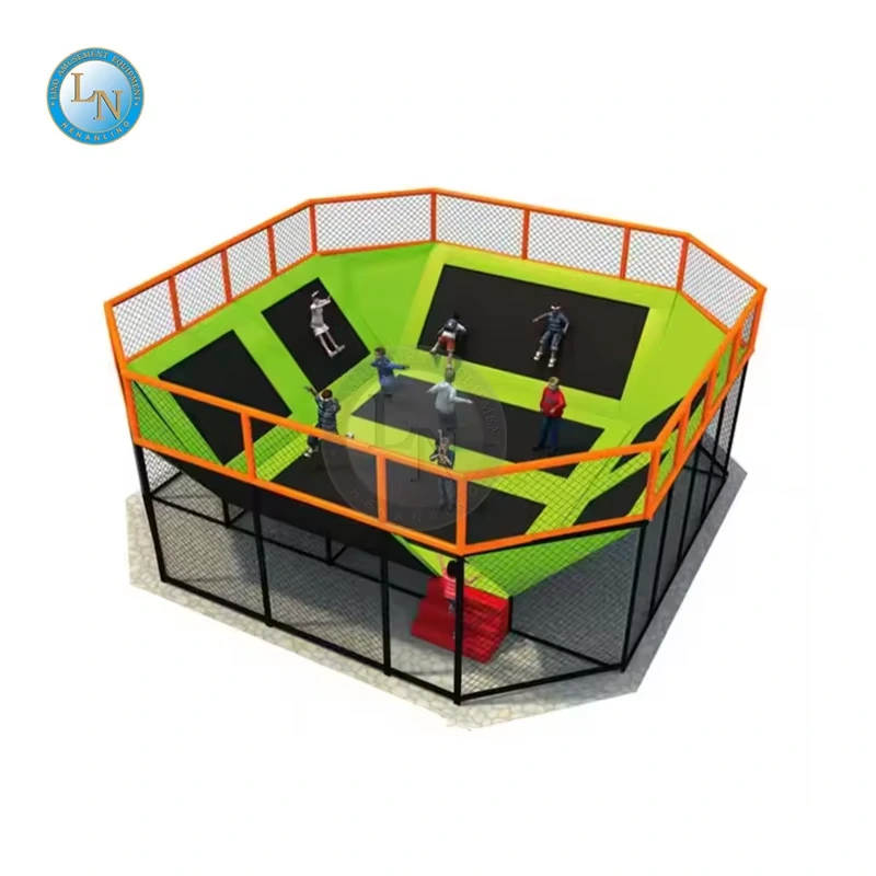 Trampolines For Sale Indoor Gymnastics Sports Recreation Fitness Outdoor Trampoline Bounce Rides With Safety Net & Stairs 1