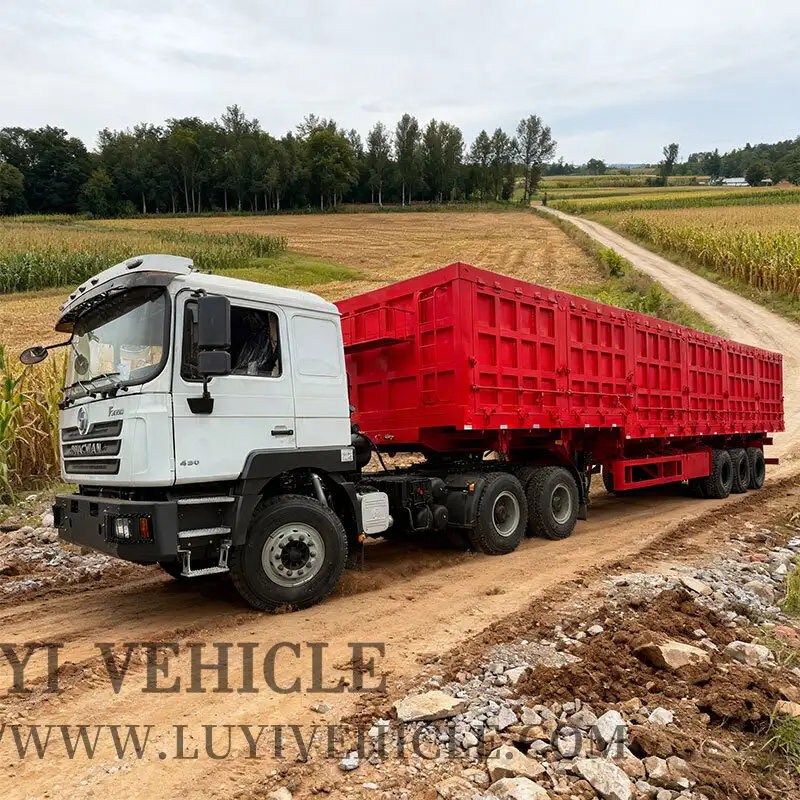 Remolque con volquete lateral de 3 ejes y 150 toneladas de alta calidad 1