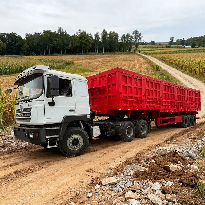 Remolque con volquete lateral de 3 ejes y 150 toneladas de alta calidad 1