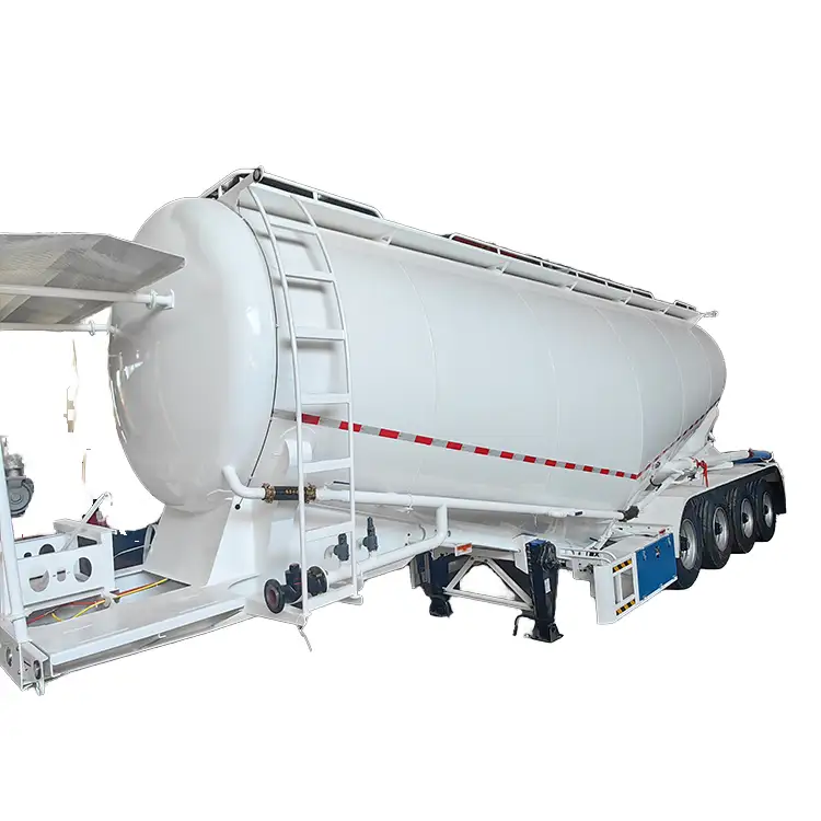 4 Axle dry Powder Transport Tank Semi Trailer 1