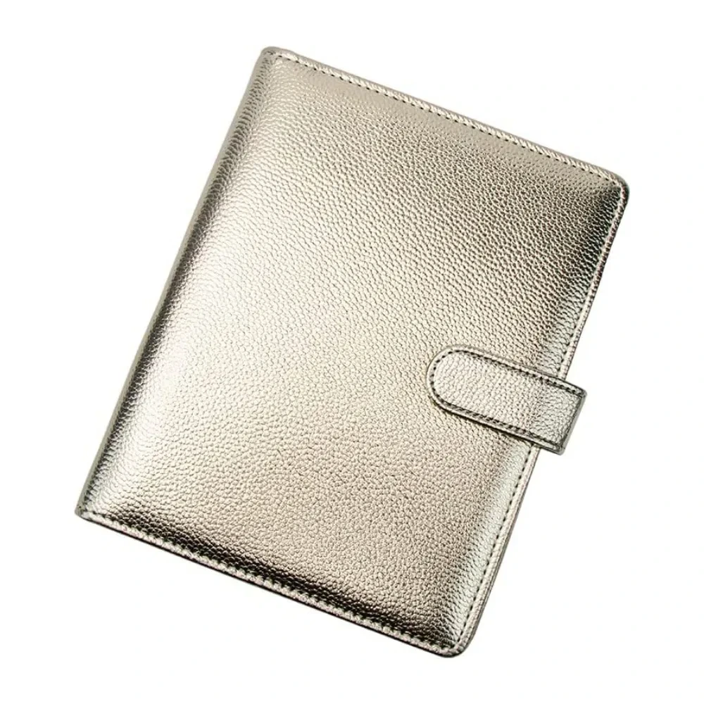 Shiny PU Leather 6 Ring Binder Hardcover Planner Personal A5 Diary Notebook 1