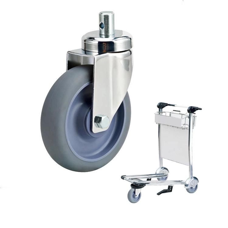 Anti-static Tpr Airport Trolley Wheel Swivel Caster For Aircraft Luggage Cart 1