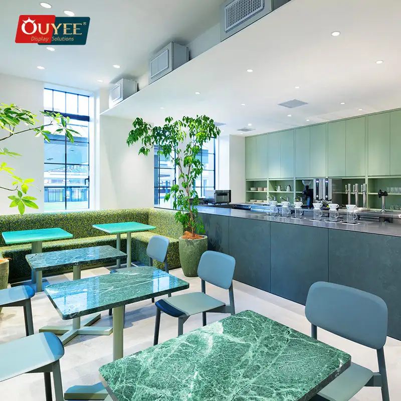 Theke für Cafés | Bedienungstheke – Grün 1