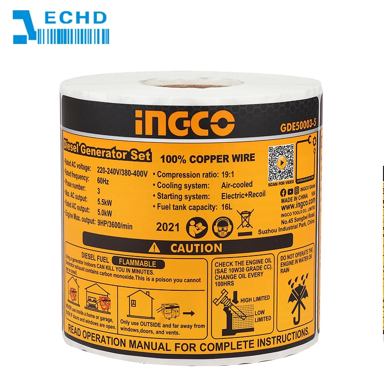 Custom Printed Waterproof PVC Die-Cut Adhesive Stickers 1