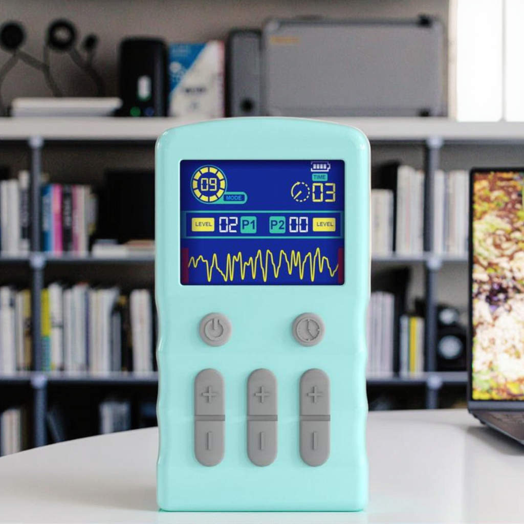 Rechargeable Dual Channel Tens Unit with 25 Modes & Pads 1