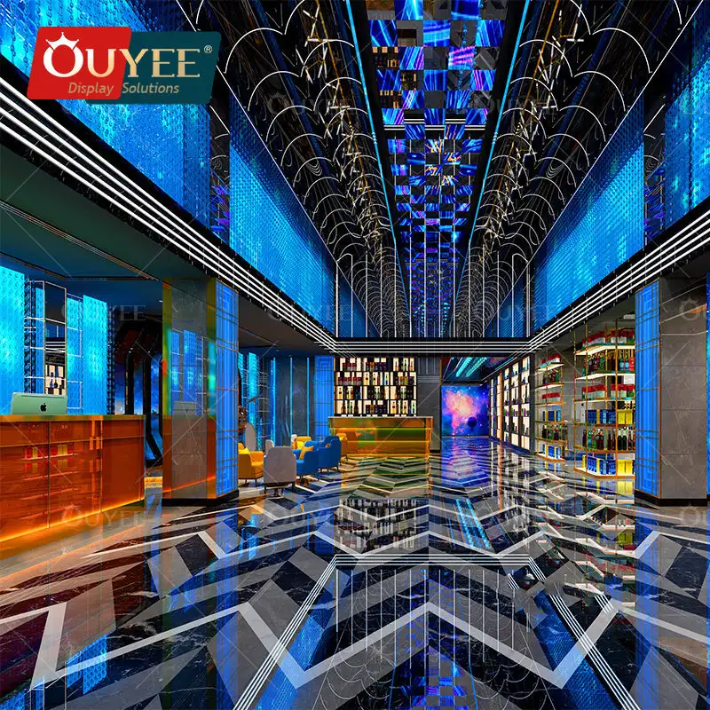 Balcão de bar móvel com iluminação LED para casas noturnas 1