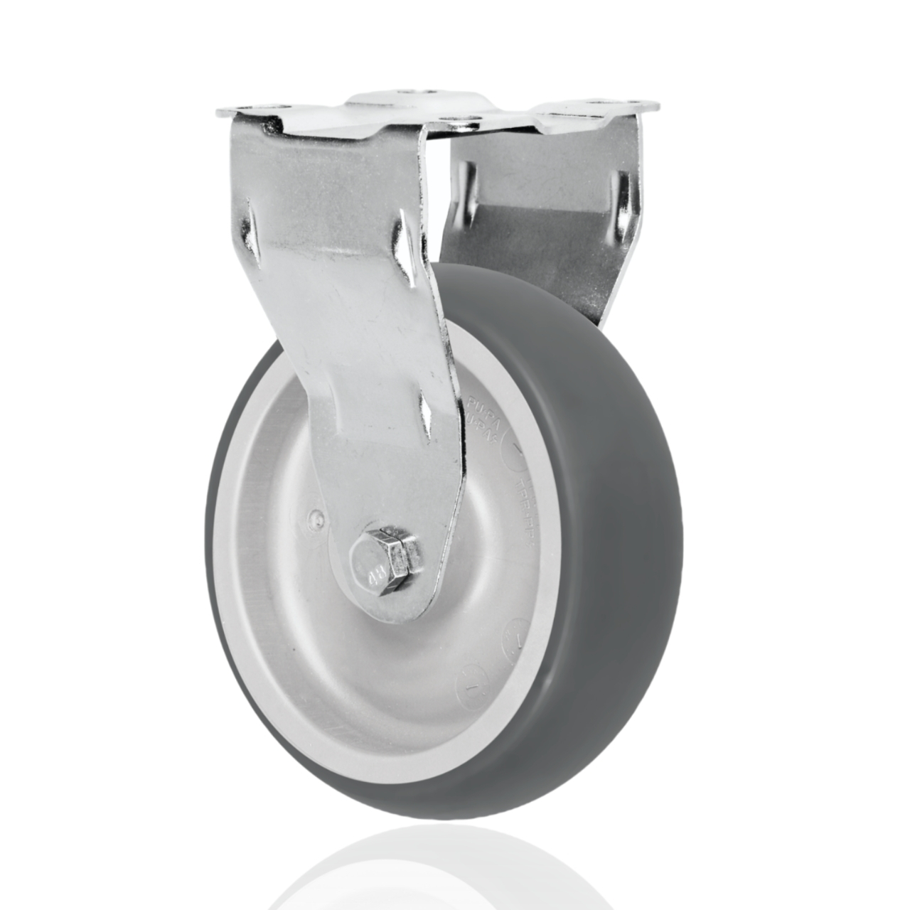 European Style Trolley Caster Display Bases 4inch 5inch Thermoplastic Rubber Stainless Steel Plain Medium Duty Casters 1