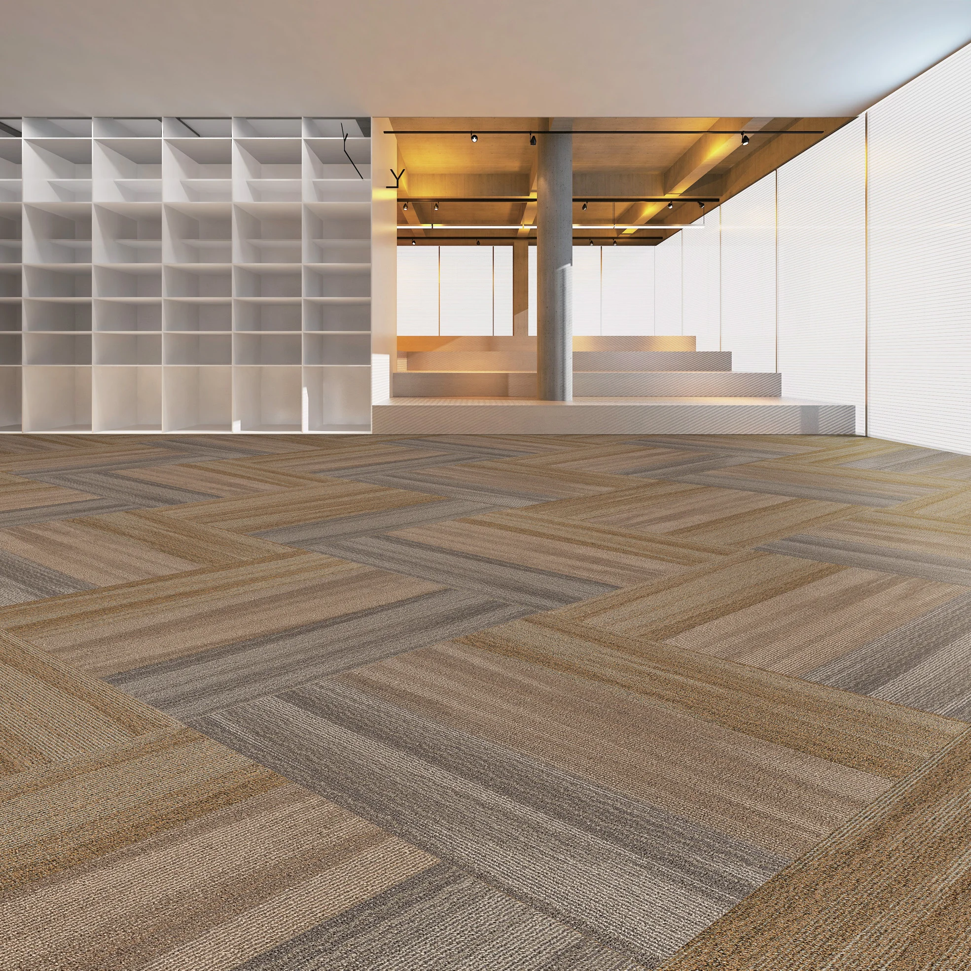 Piastrelle di moquette per uffici commerciali, 50x50 cm, in polipropilene, vendita all'ingrosso. 5