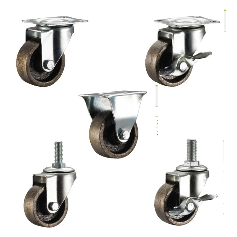 Hot Sell Light Duty Small Size Cast Iron Casters Wheels Multiple Size 2 Inch Swivel Cart Wheels 1