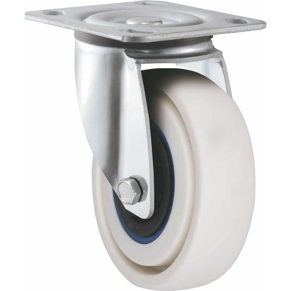 Good Quality 4inch 5inch Centre:elastic Rubber And Nylon Swivel Medium Heavy Duty Casters For Industrial Products 1