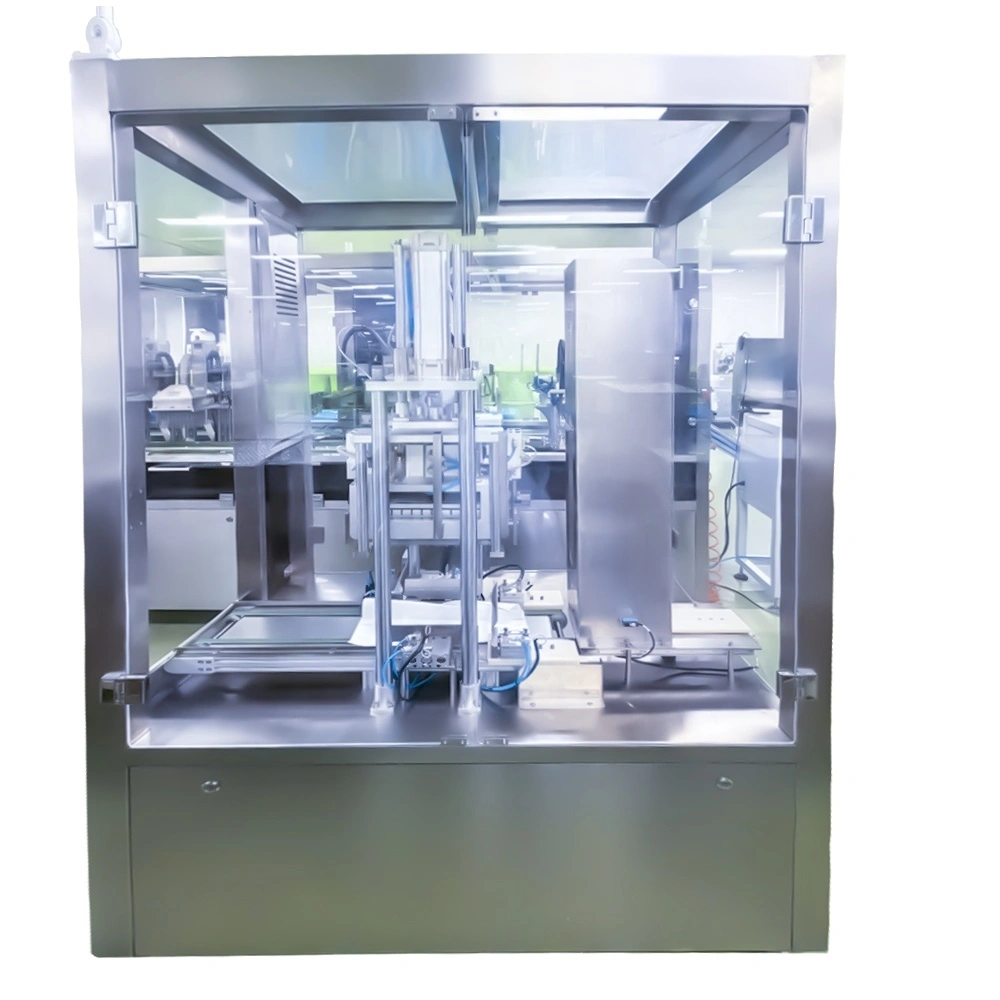 Dây chuyền lắp ráp tự động để nạp ống lấy máu vào khay xốp 1