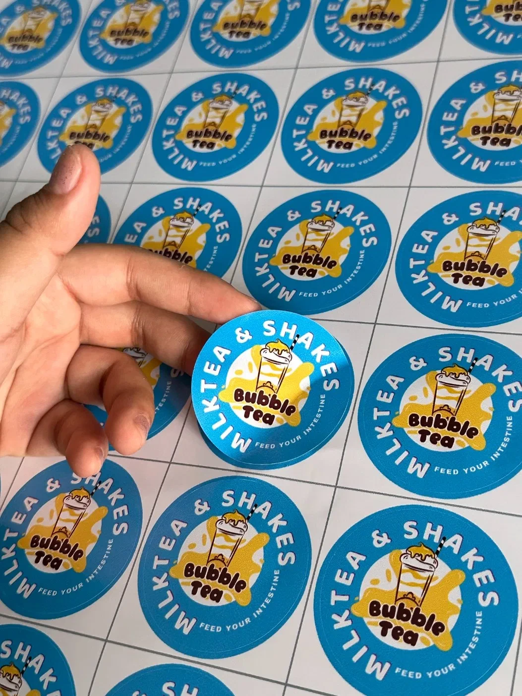 Custom Self-Adhesive Label Waterproof Coated Paper Packaging Sticker for Food Packaging Bags 1