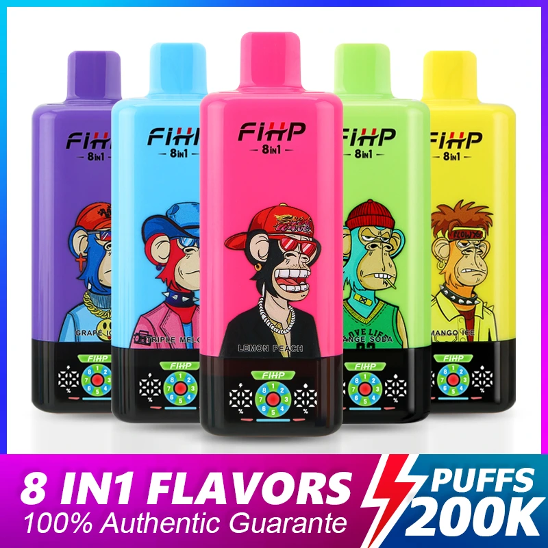 Fihp 200K Puffs 8in1 Multiple Flavors Disposable Vape EU Warehouse Ecig Fast Shipping Randm Tornado 15K Wholesale Vaper 200000 Puff Bar 180K 160K 150K 1