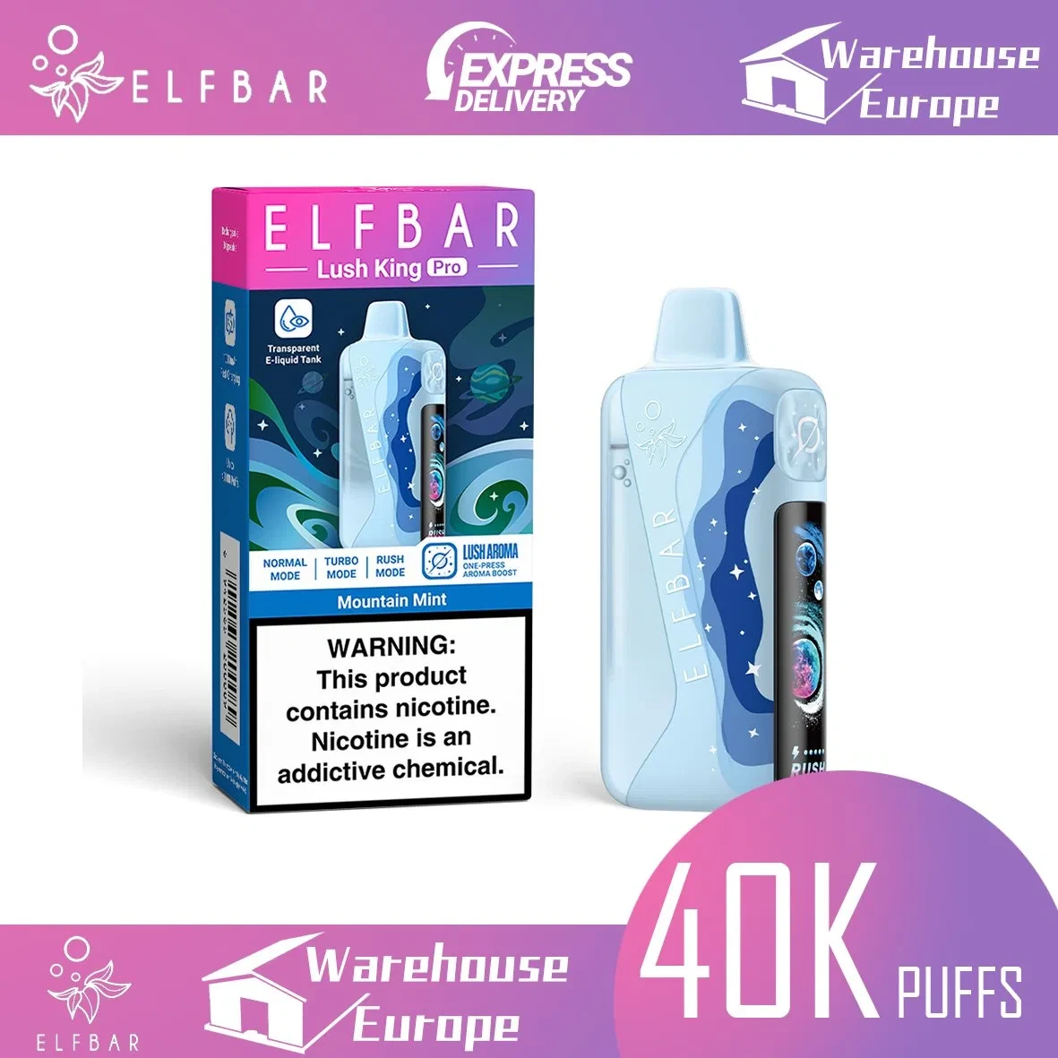 Elfbar 40K Vape Tank Lush King PRO 40000 Puffs 1