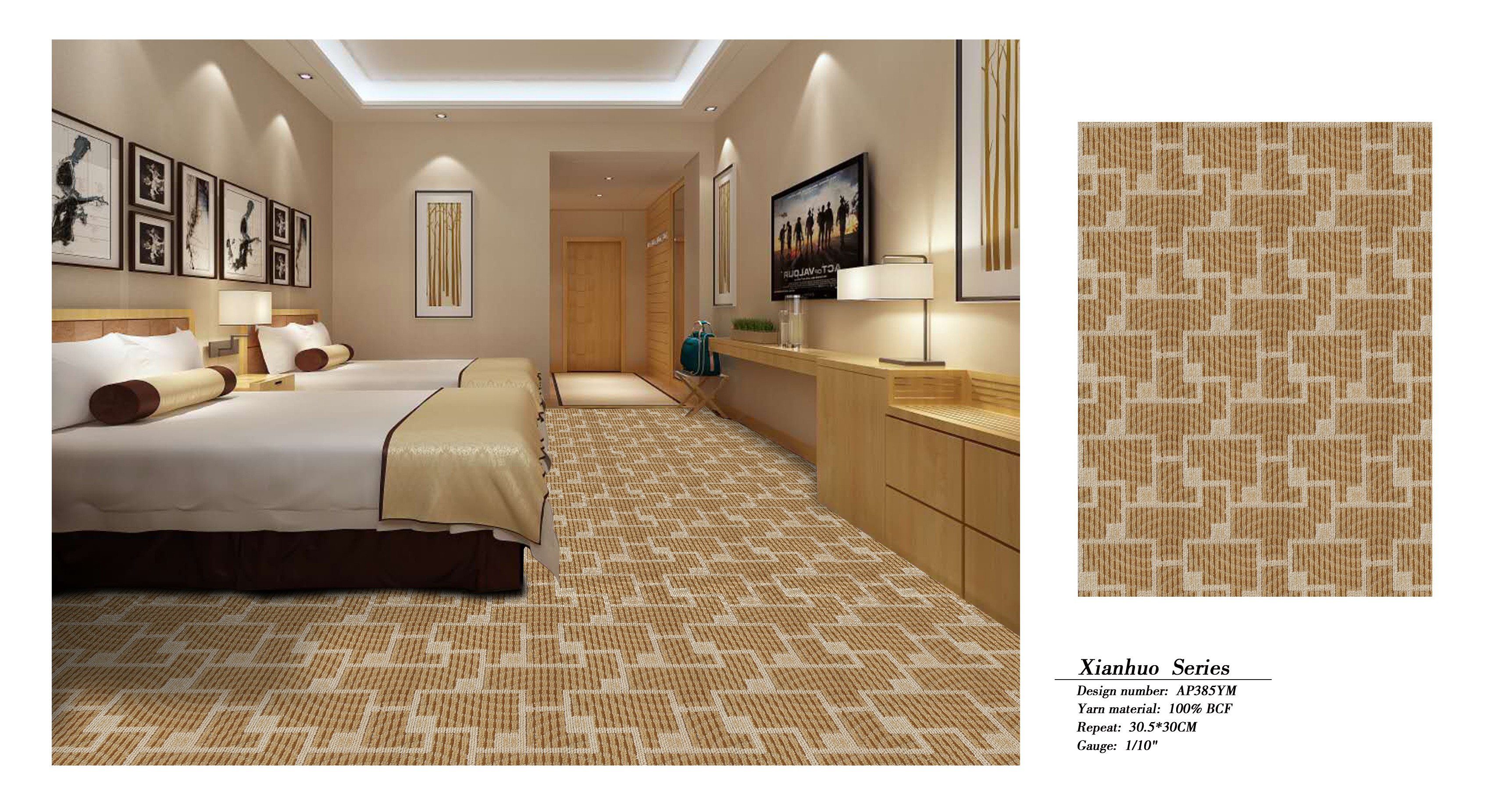 Customized High-End Carpet Tiles for Hotels and Interiors 6