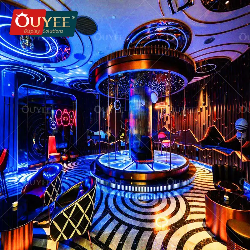 طقم أريكة صالة LED لنادي ليلي، أثاث نادي بار 1