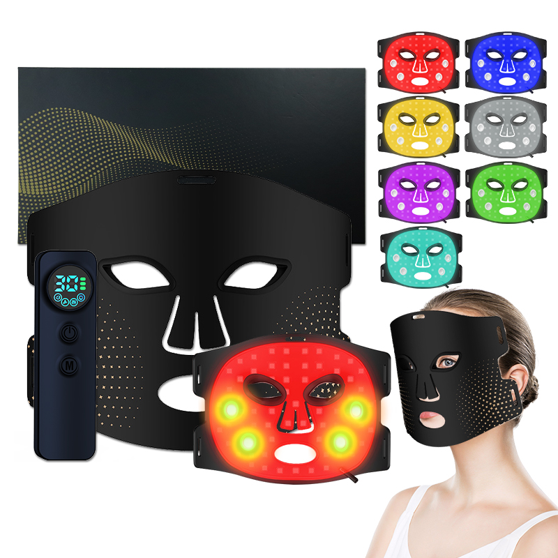 Red Hot Mask Custom 7 Colors Heating Function Rechargeable Silicone Led Red Light ...