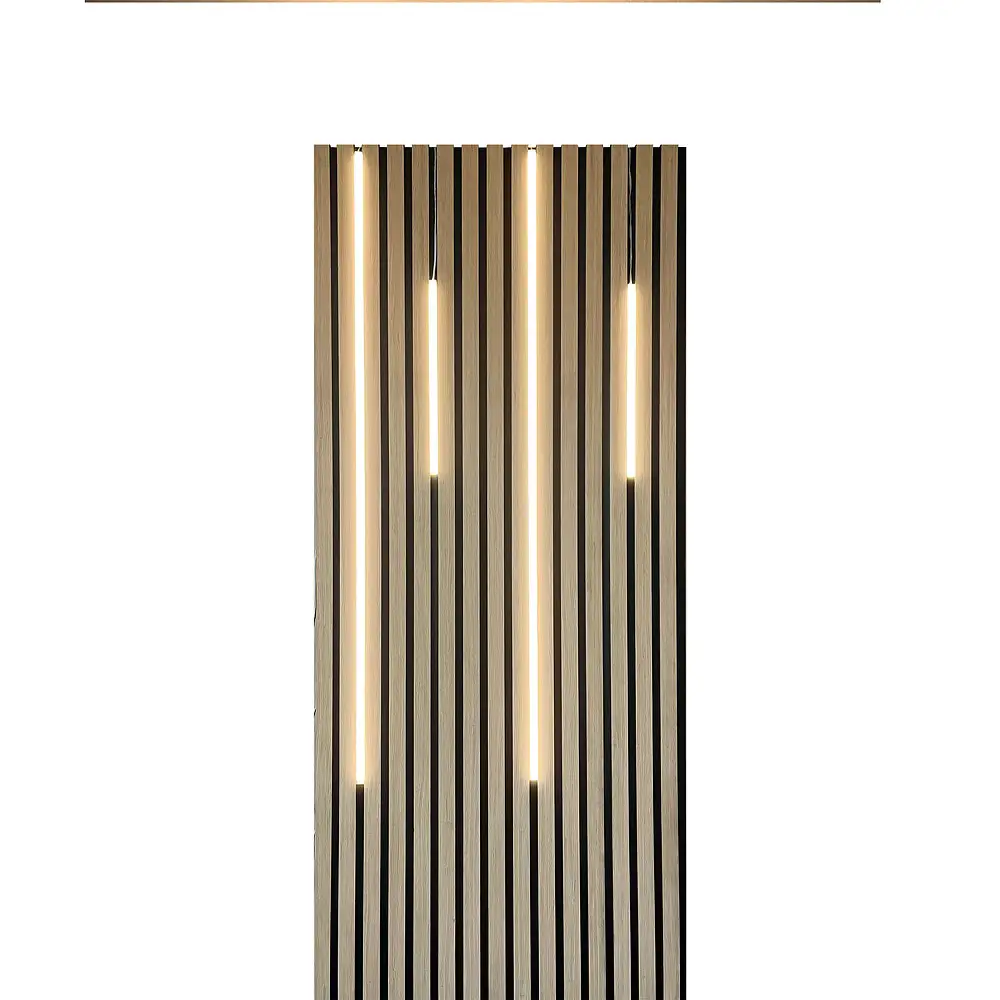 Akupanel Wood Slat Acoustic Soundproof Wall Panels with LED Light 1