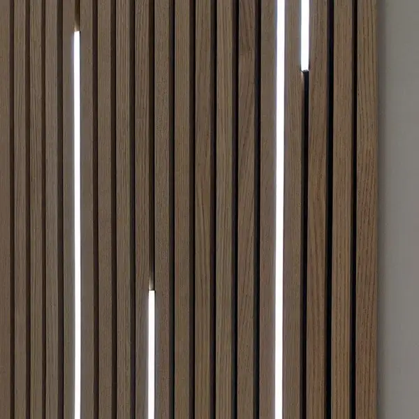 LED Wood Slat Acoustic Panels MDF Ceiling Tiles Sound Absorption Wall Decor 1