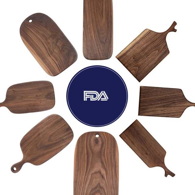 Самая продаваемая кухонная разделочная доска из черного ореха, современный дизайн, деревянная колода для резки 1