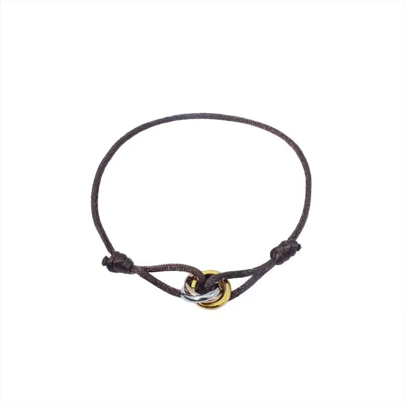 Wholesale Fashion Rope Woven Titanium Steel Multi-layer Ring Bracelet Jewelry Men And Women Universal Simple Bracelets 1