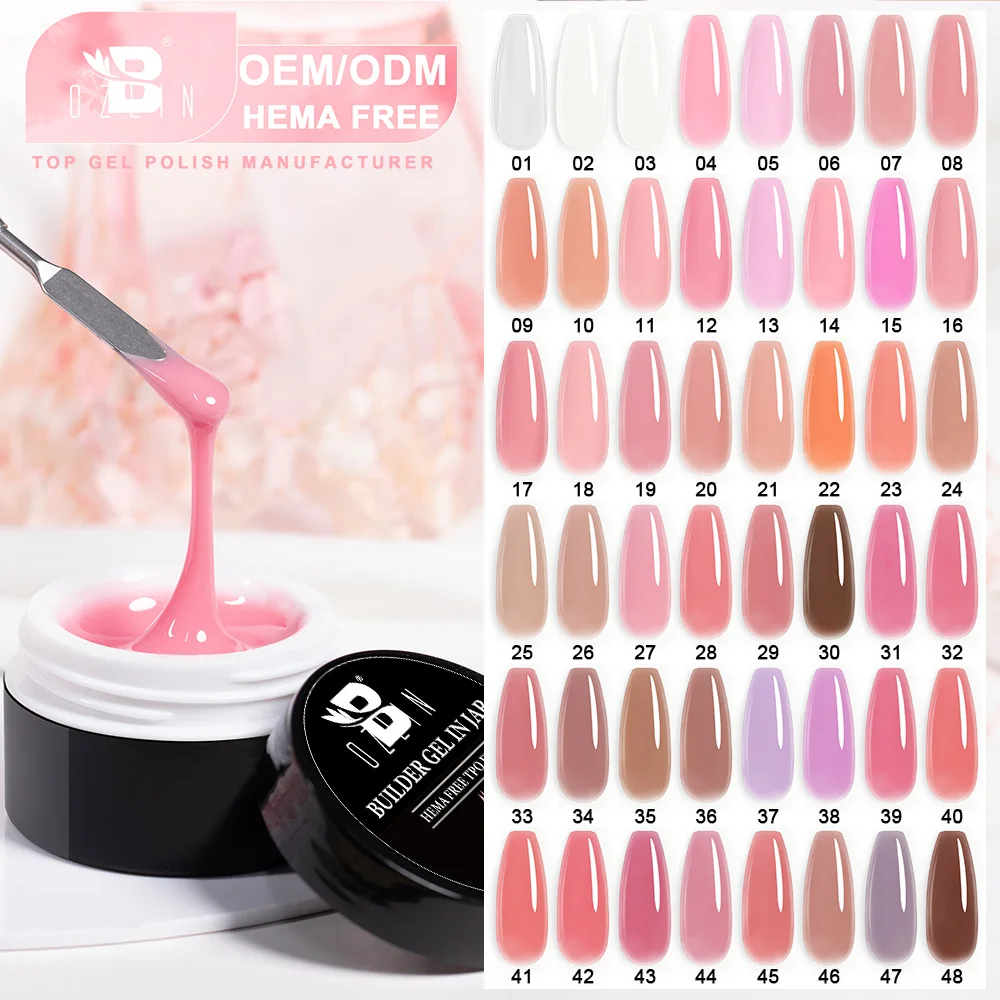 Gel de construction pour ongles Bozlin EU USA Standard Hema Free OEM Gel dur 15 ml 1