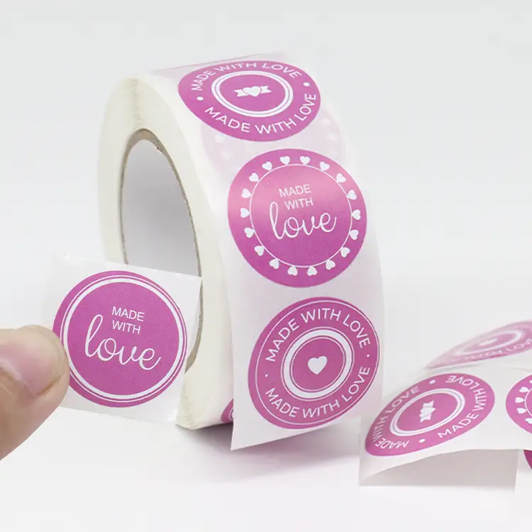 Rotolo di adesivi di ringraziamento personalizzati a basso MOQ - Fiore, Piccola impresa 1