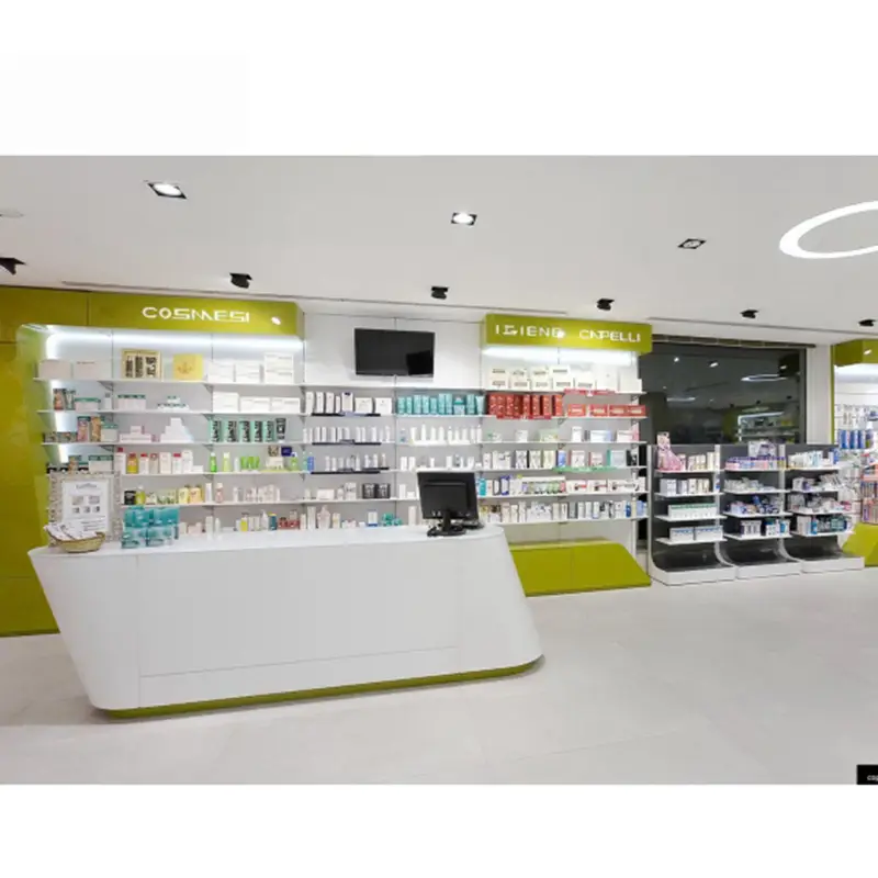 Présentoirs en verre pour pharmacies, supermarchés et pharmacies 1