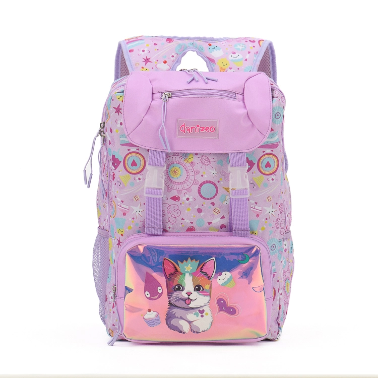 2026 custom  Cute Cat Pattern Student Backpack For Girls Uv Printed School Bag With Three-layer Design 1