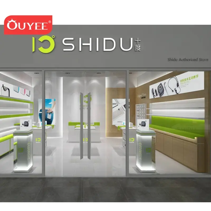 Design de interiores e vitrine personalizados para loja de celulares 1