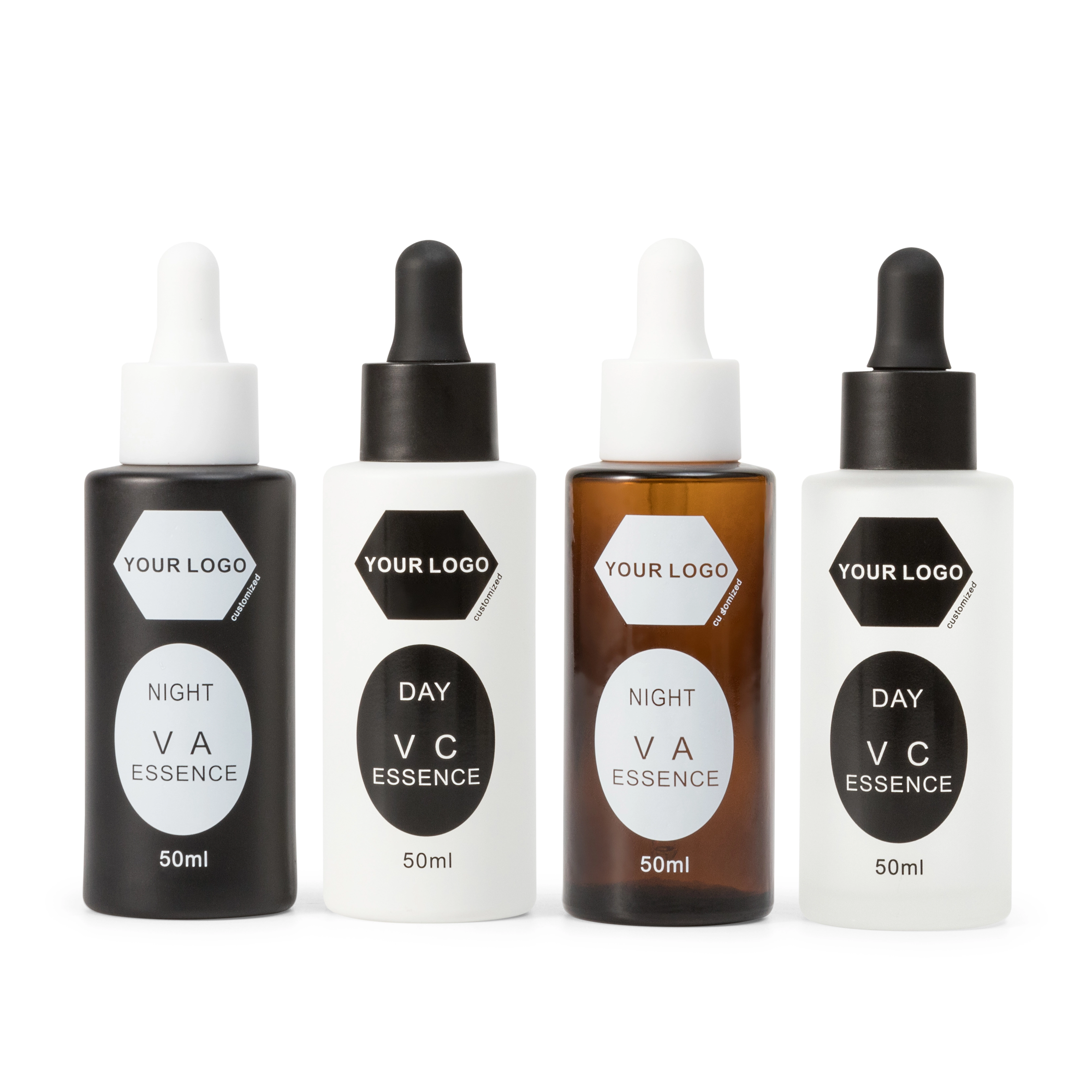 Customized 50ml Essential Oils Dropper Bottle - Straight Round Design 1