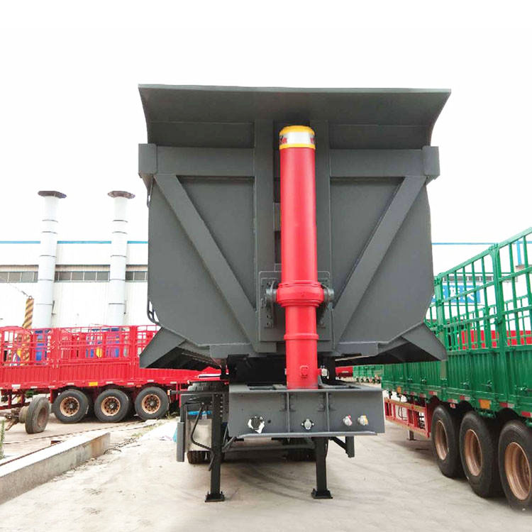 Tractor Towing 3 Axle 60 Ton Full Dump Tipper Trailer Front Lift Drawbar Link With Hydraulic Tipping Functions 1