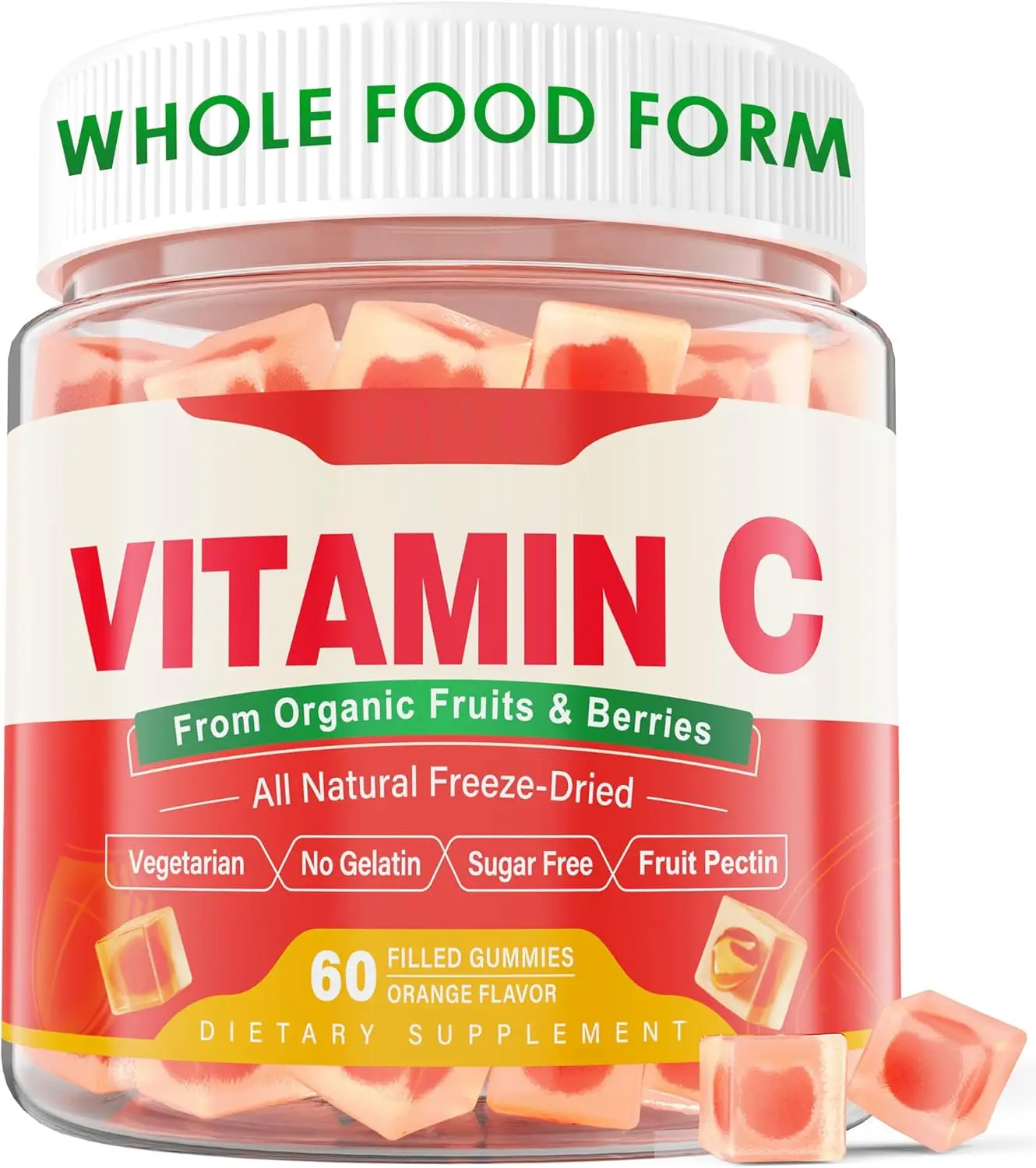 OEM/ODM Sugar-Free Vitamin C Gummies 60ct Adults, Kids Vegan 1