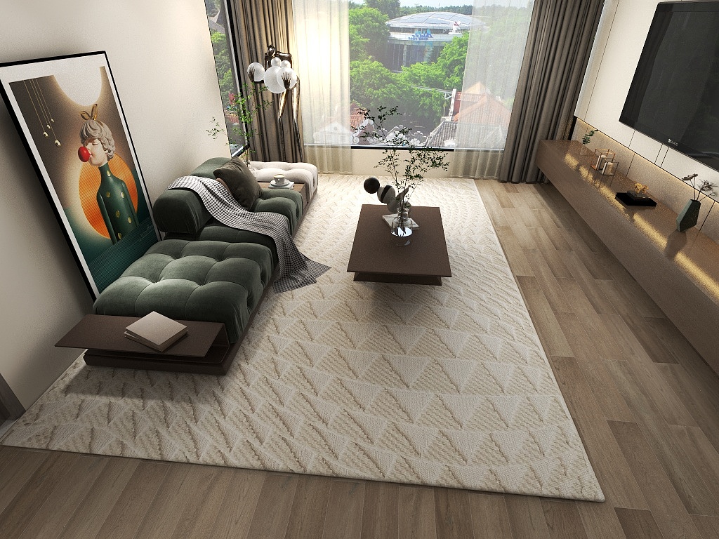 Tapis nordiques lavables en polypropylène pour salon et chambre 7