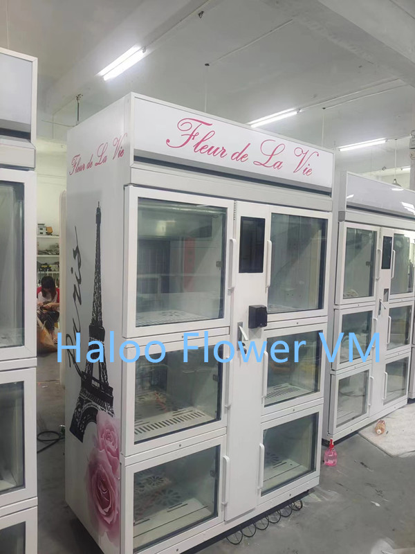 Haloo flower vending machine 6-grid 10.1-inch screen metal plate material+double-layer defogging door 7